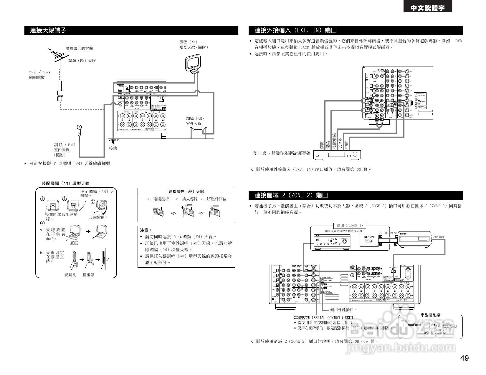 DENON AVR-2803收音环绕扩音机操作说明书:[3]
