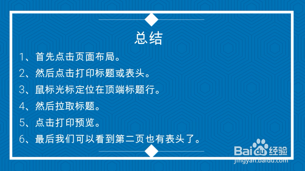 Excel怎么打印表头?“#视频征集1#”