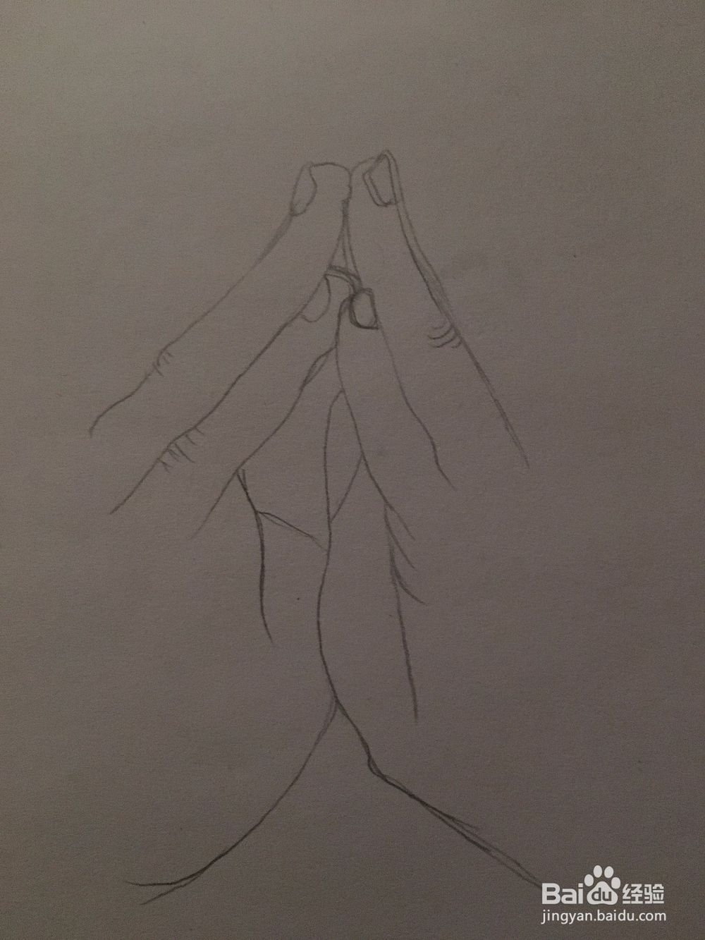 儿童简笔画：画双手合十 画双手并拢