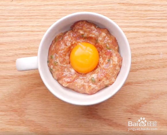 微波炉就能做的豉油鸡蛋肉饼