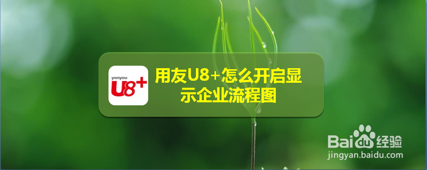 用友U8+怎么开启显示企业流程图