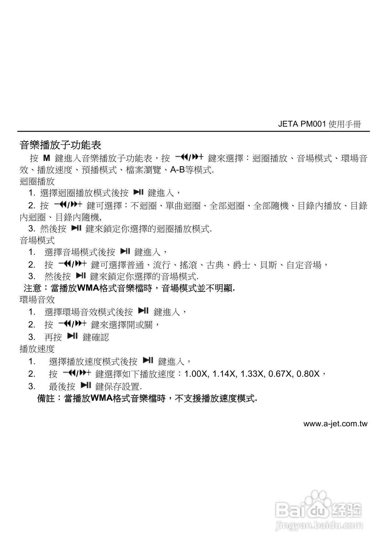 jETn MP3多媒体播放器使用手册:[1]