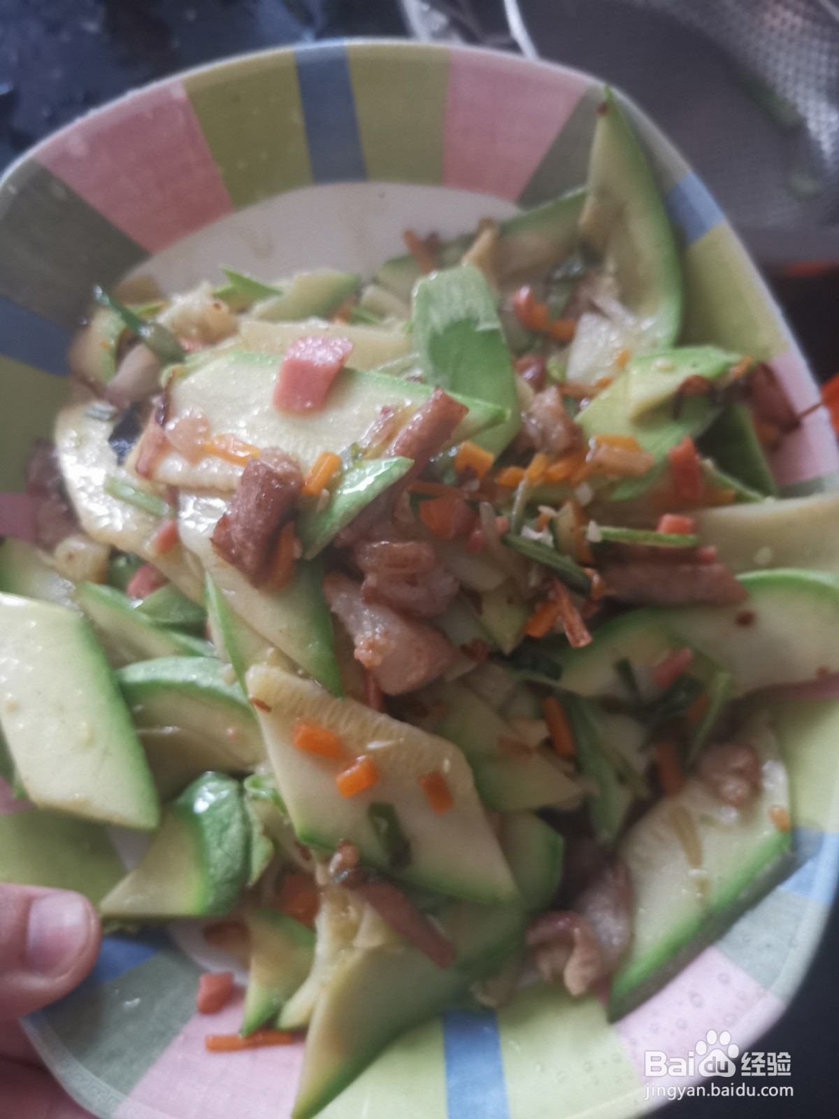 火腿丁炒西葫芦