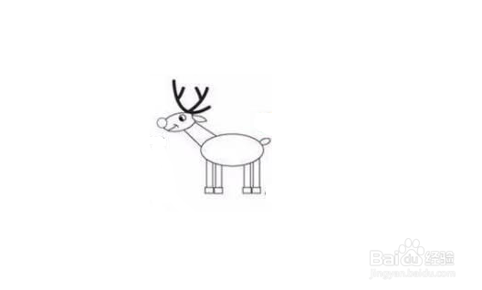 麋鹿的简笔画
