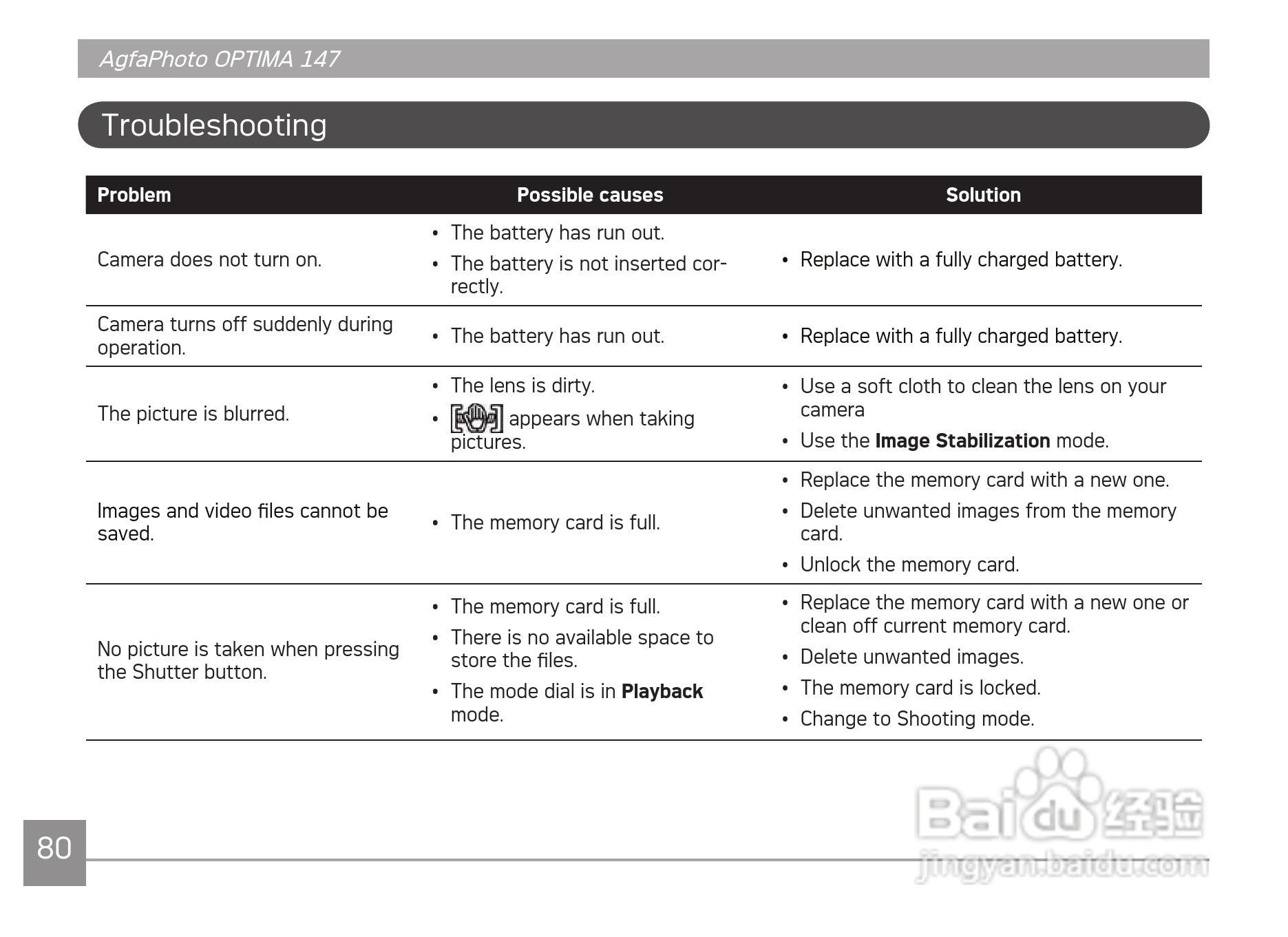 爱克发AgfaPhoto OPTIMA 147数码相机使用说明书:[9]