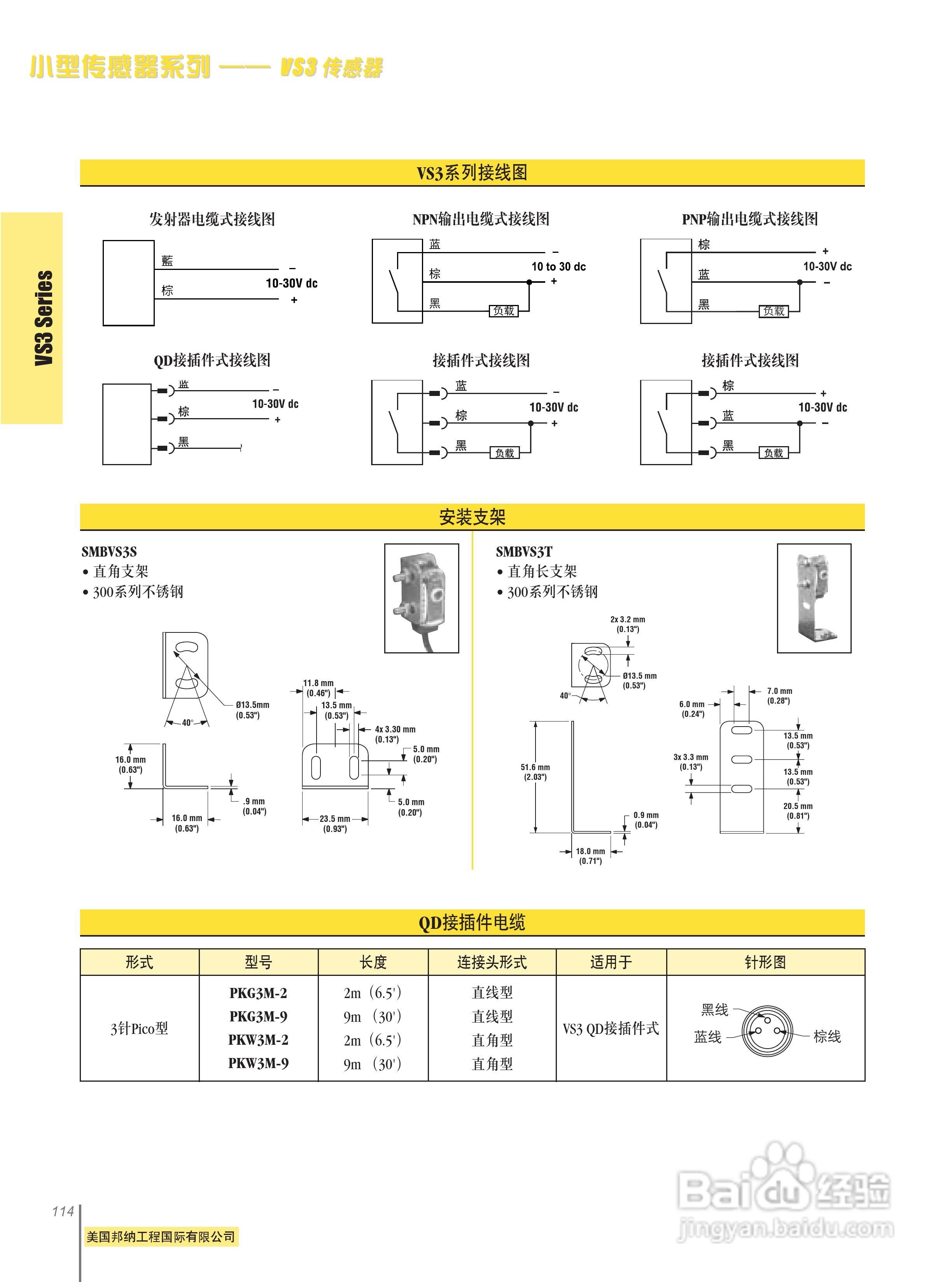 Banner VS1RP5C20Q型小型传感器说明书:[2]