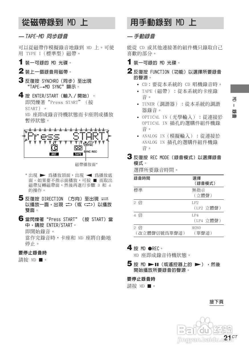 索尼CMT-CP505MD迷你组合音响使用说明书:[2]