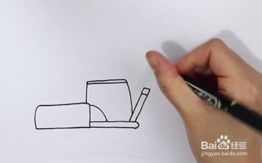 挖掘机简笔画