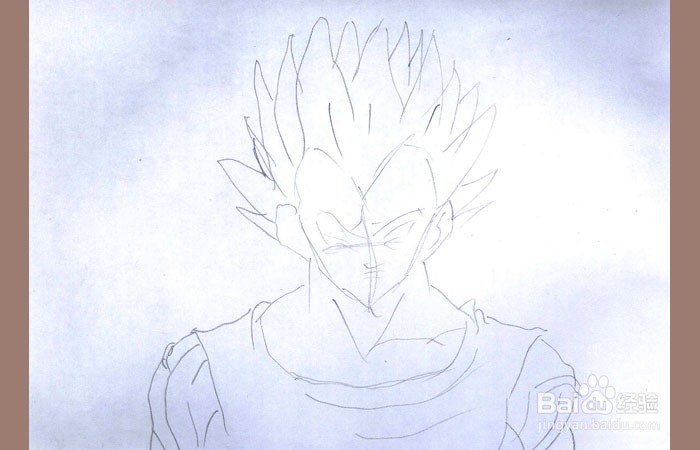 七龙珠贝吉塔绘画方法