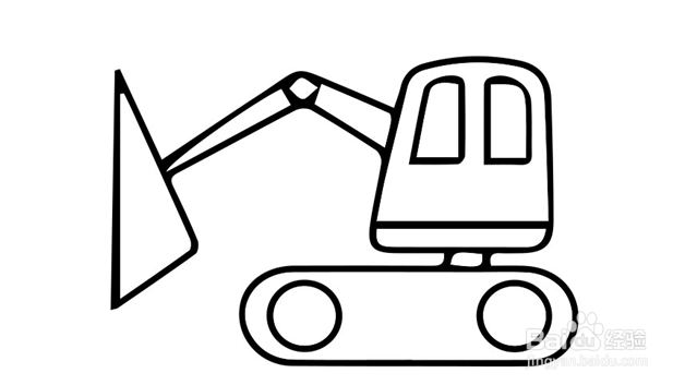 玩具推土车简笔画
