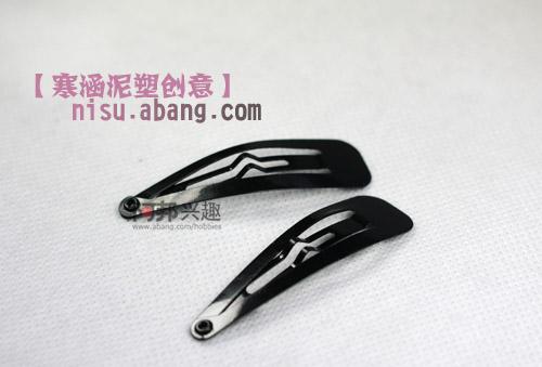 怎样用软陶制作扣子装饰卡子？