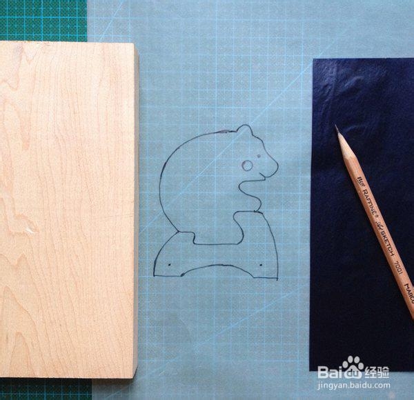 木头diy小熊玩具车