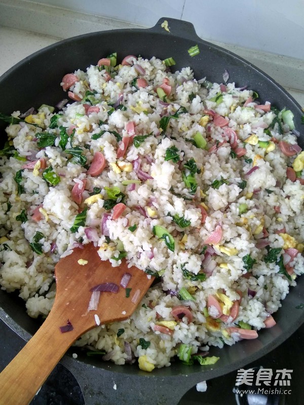 火腿炒饭的做法
