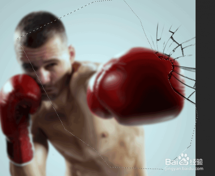 如何用PS快速制作逼真的玻璃碎片效果照片