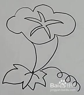 牵牛花简笔画