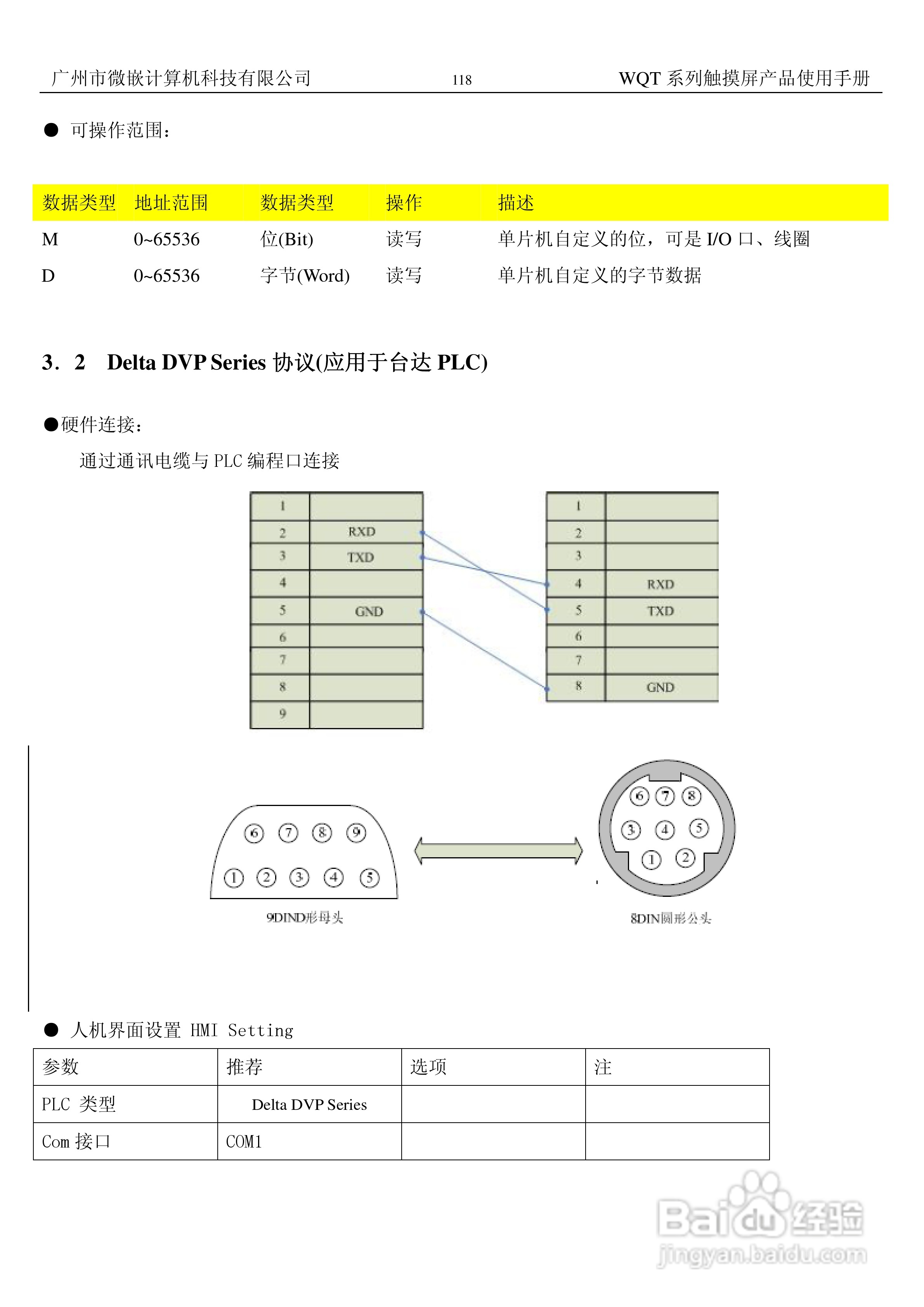 微嵌触摸屏WQT-T8048-070型使用说明书:[12]