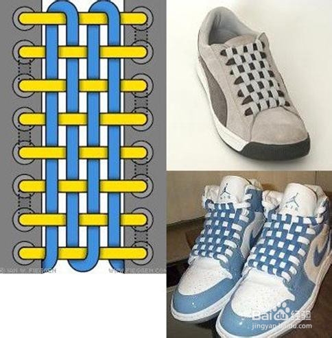 板鞋系鞋带方法图解