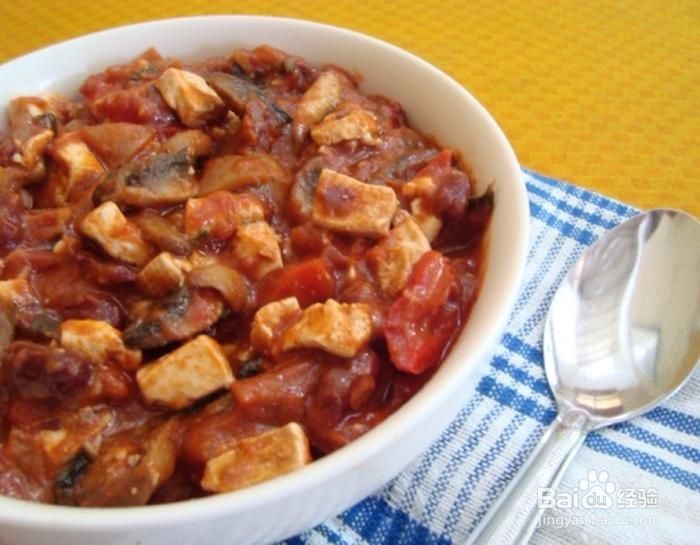 自制素食无肉辣椒食谱用豆子