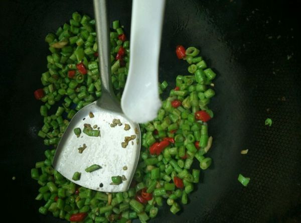 辣炒肉末豆角米