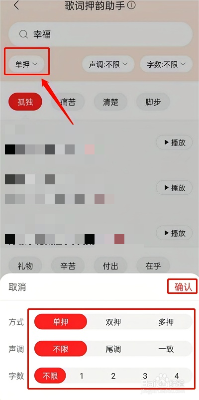 网易云音乐怎么打开歌词押韵助手的方法
