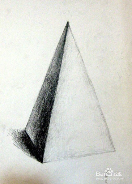 圆锥三角形素描图片