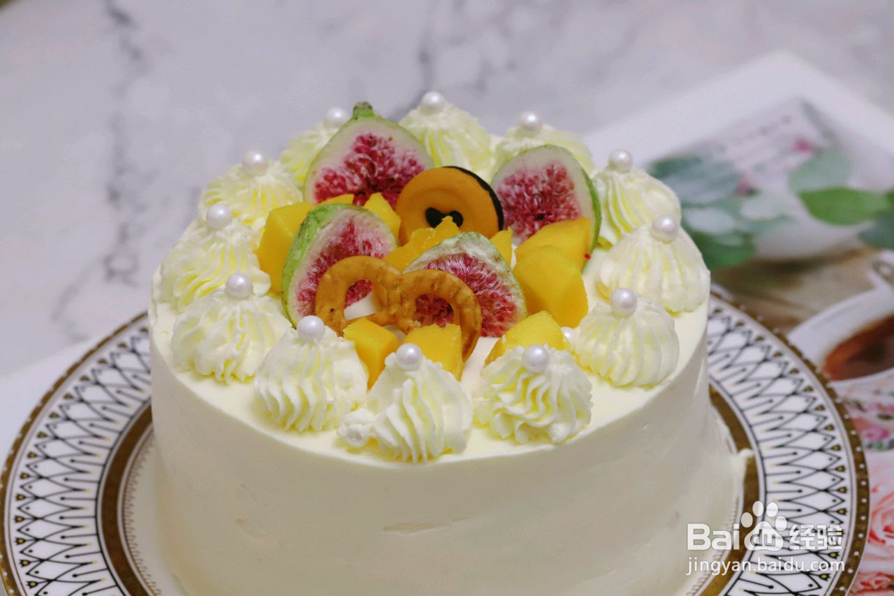 水果奶油裱花蛋糕的做法