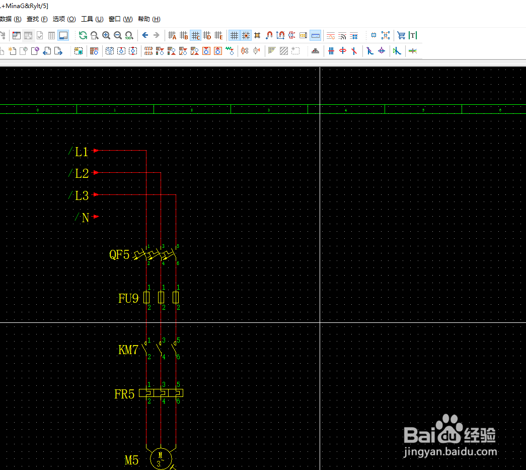 在EPLAN里面设计正反转电路的控制电路熔断器