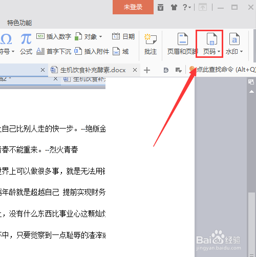 WPS中怎么插入页码?