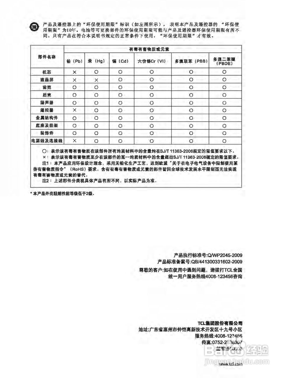 TCL王牌L47C19液晶彩电使用说明书