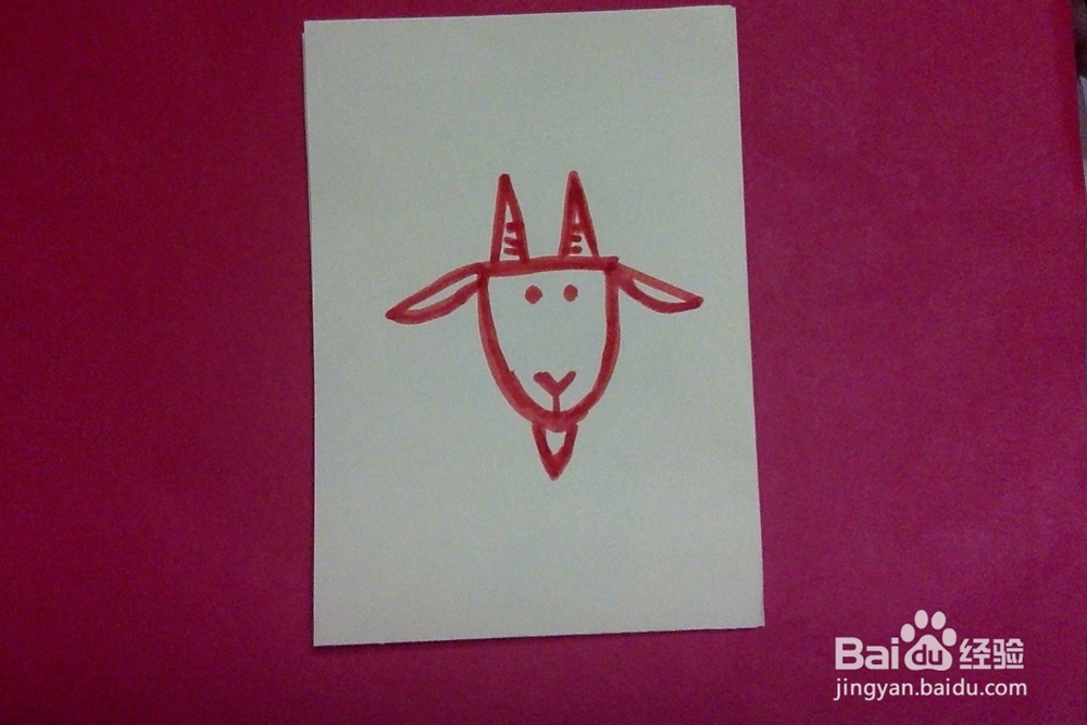 <b>简笔画亲子活动儿童入门学画画怎样画山羊的画法</b>