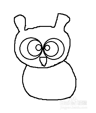 如何简单画出一只猫头鹰？