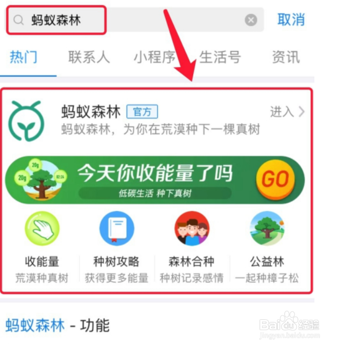 蚂蚁森林公益林怎么申请