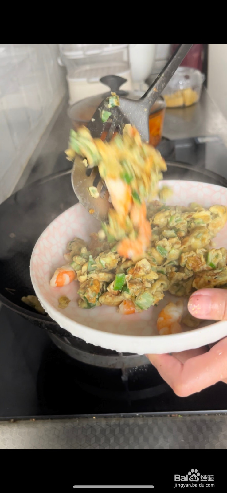 秋葵鸡蛋炒虾仁的做法