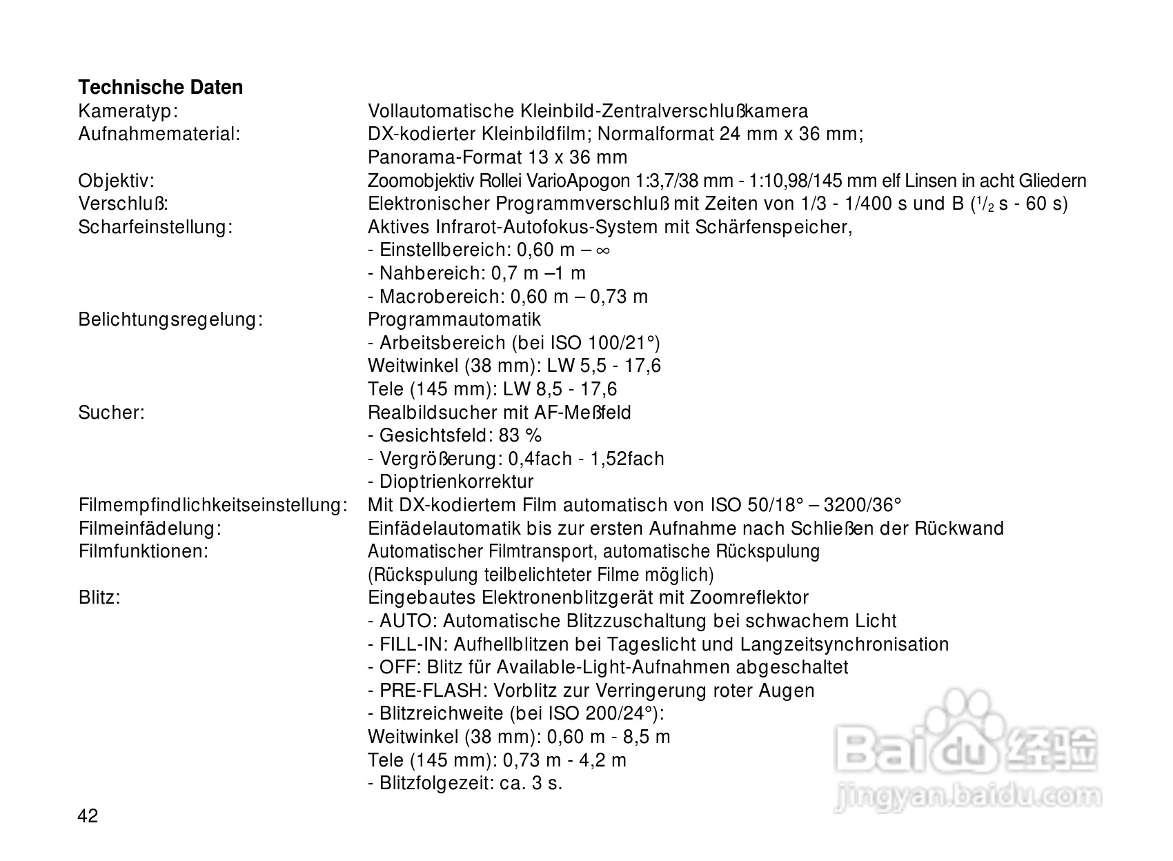 Rollei Prego 145型数码相机使用说明书:[5]