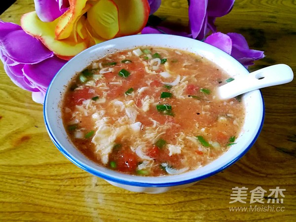 西红柿虾米蛋花汤