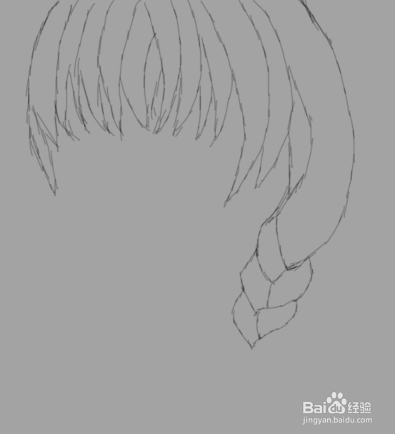 麻花辫怎么画