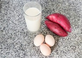 低卡低脂减肥餐:奶香紫薯鸡蛋卷