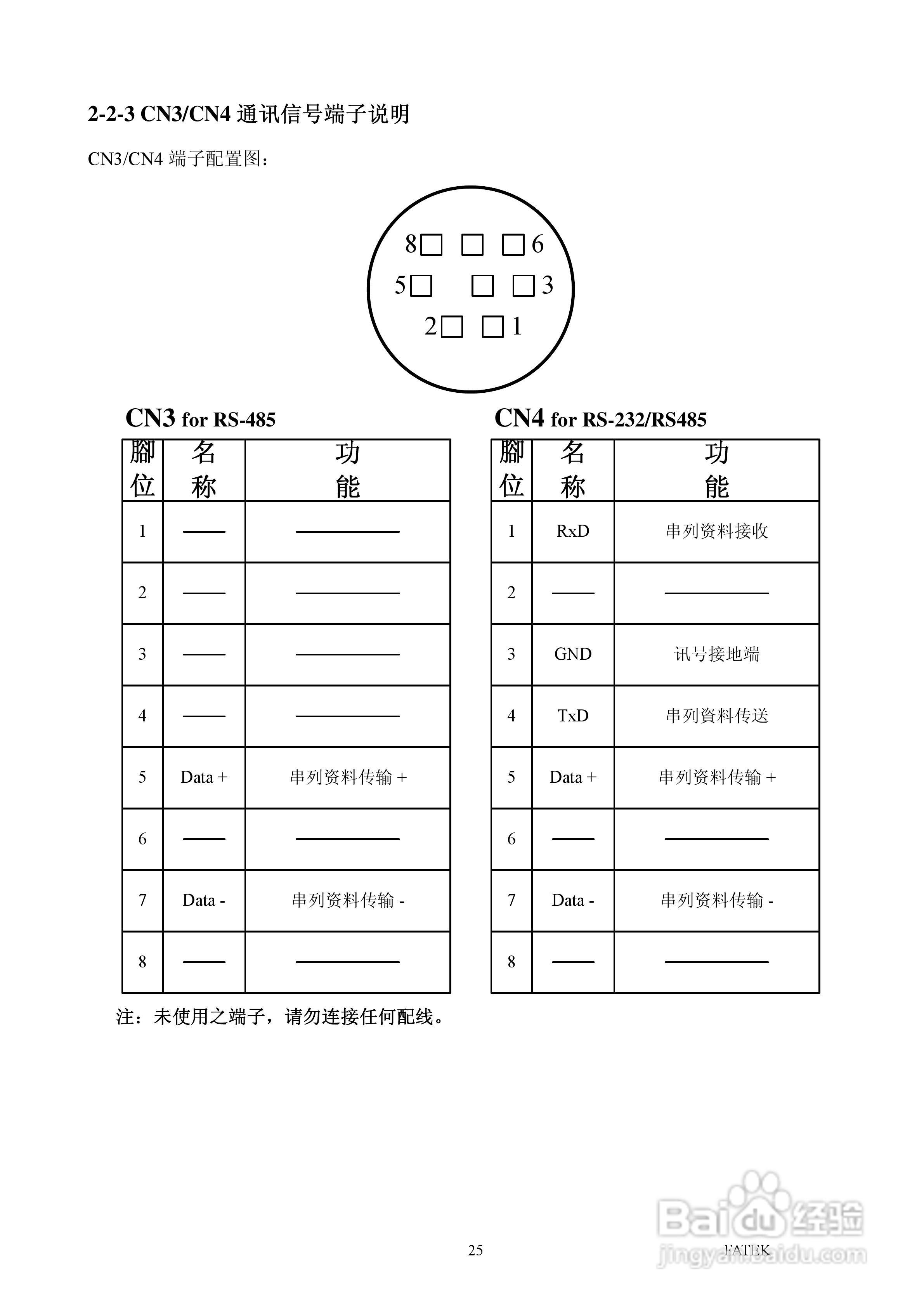FATEK FSD-A2系列伺服驱动使用手册:[3]