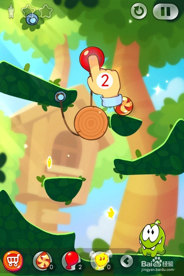 割绳子2满星攻略图：[6]第26至30关森林攻略