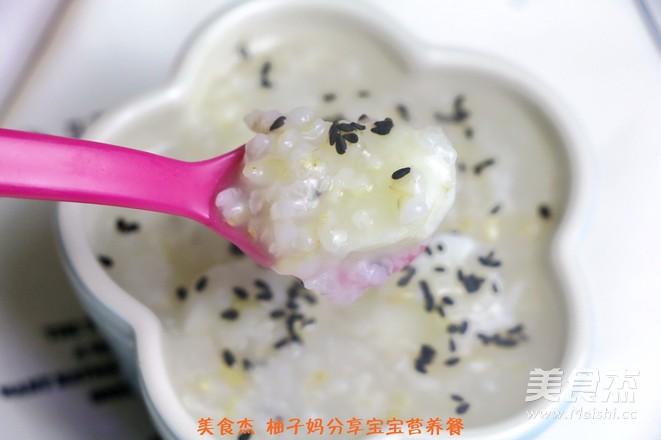 山药糯米糙米芝麻粥
