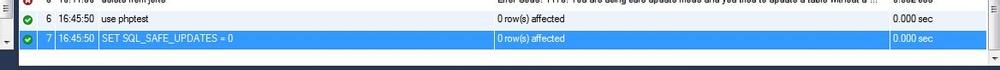mysql更新update删除delete数据Error Code1175