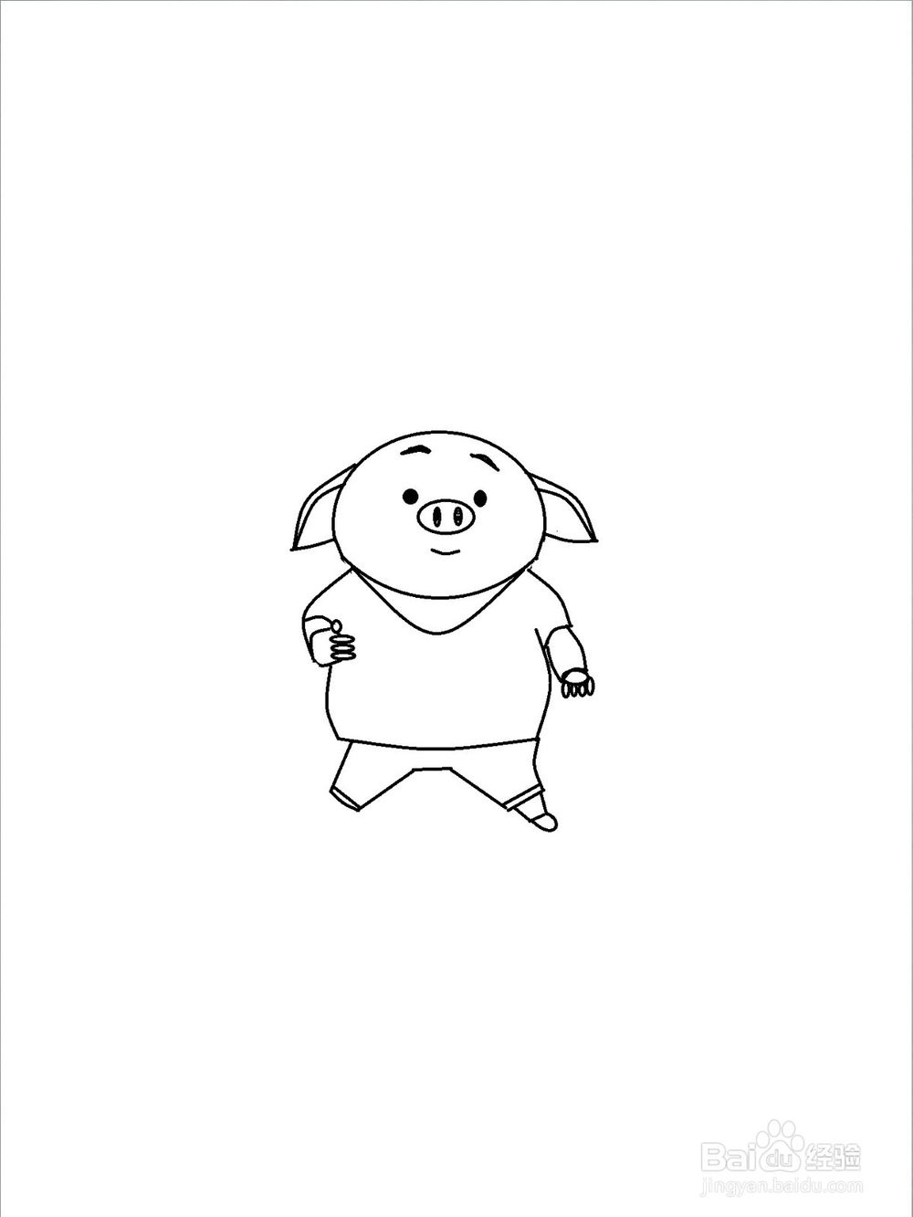 热门猪小屁的简笔画方法