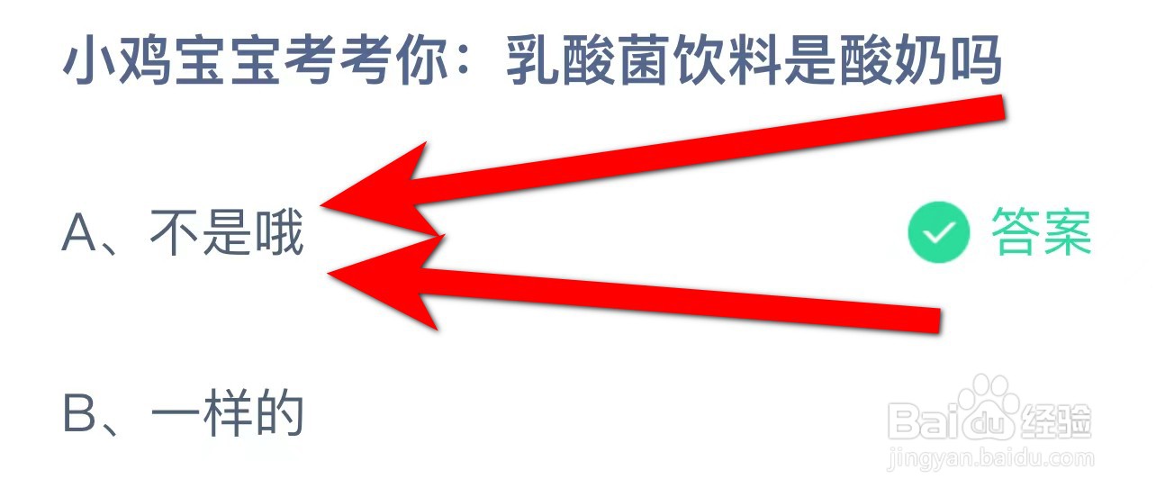 小鸡宝宝考考你:乳酸菌饮料是酸奶吗