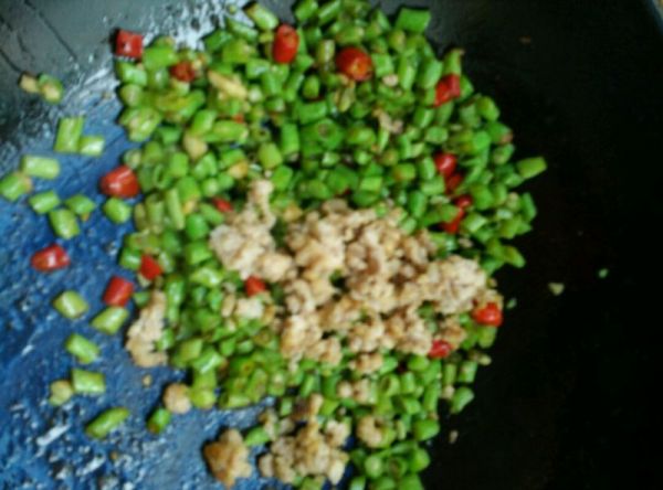 辣炒肉末豆角米