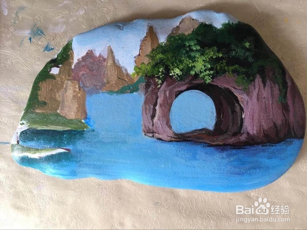 怎么画石头画(桂林山水)?