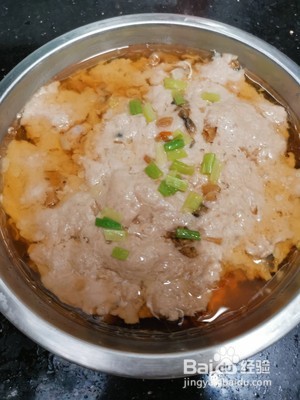 甜梅菜蒸肉饼的做法
