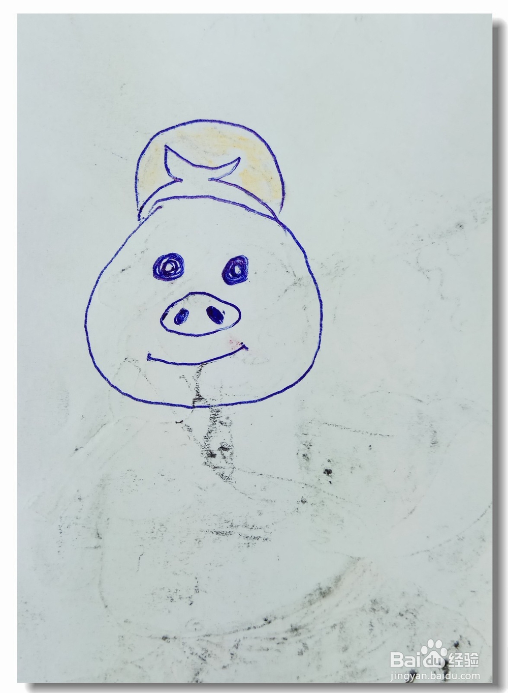 这样画简笔画“猪八戒来了”？