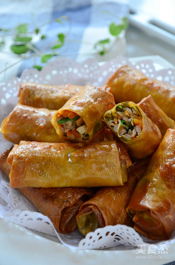 香菜腐皮卷的做法