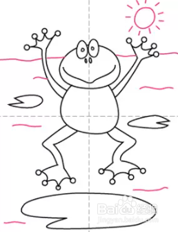 青蛙跳简笔画图片