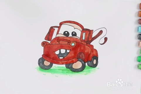 赛车总动员的板牙怎么画